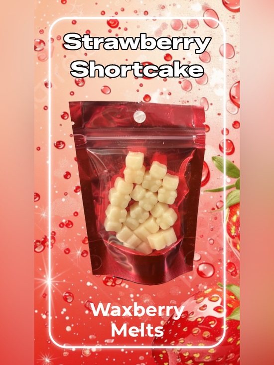 Waxberry Melts Other - Trial Size Strawberry Shortcake Wax Melts in Mini Bear Shapes